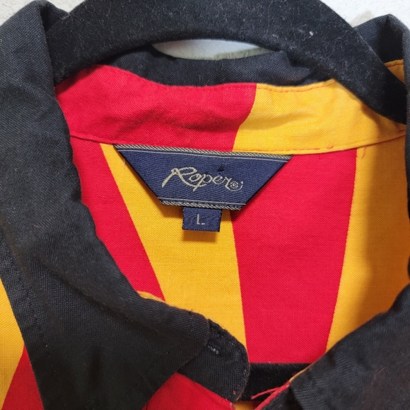 Vintage Roper Arizona sunset cowboy button down Rodeo shirt - Picture 5 of 6